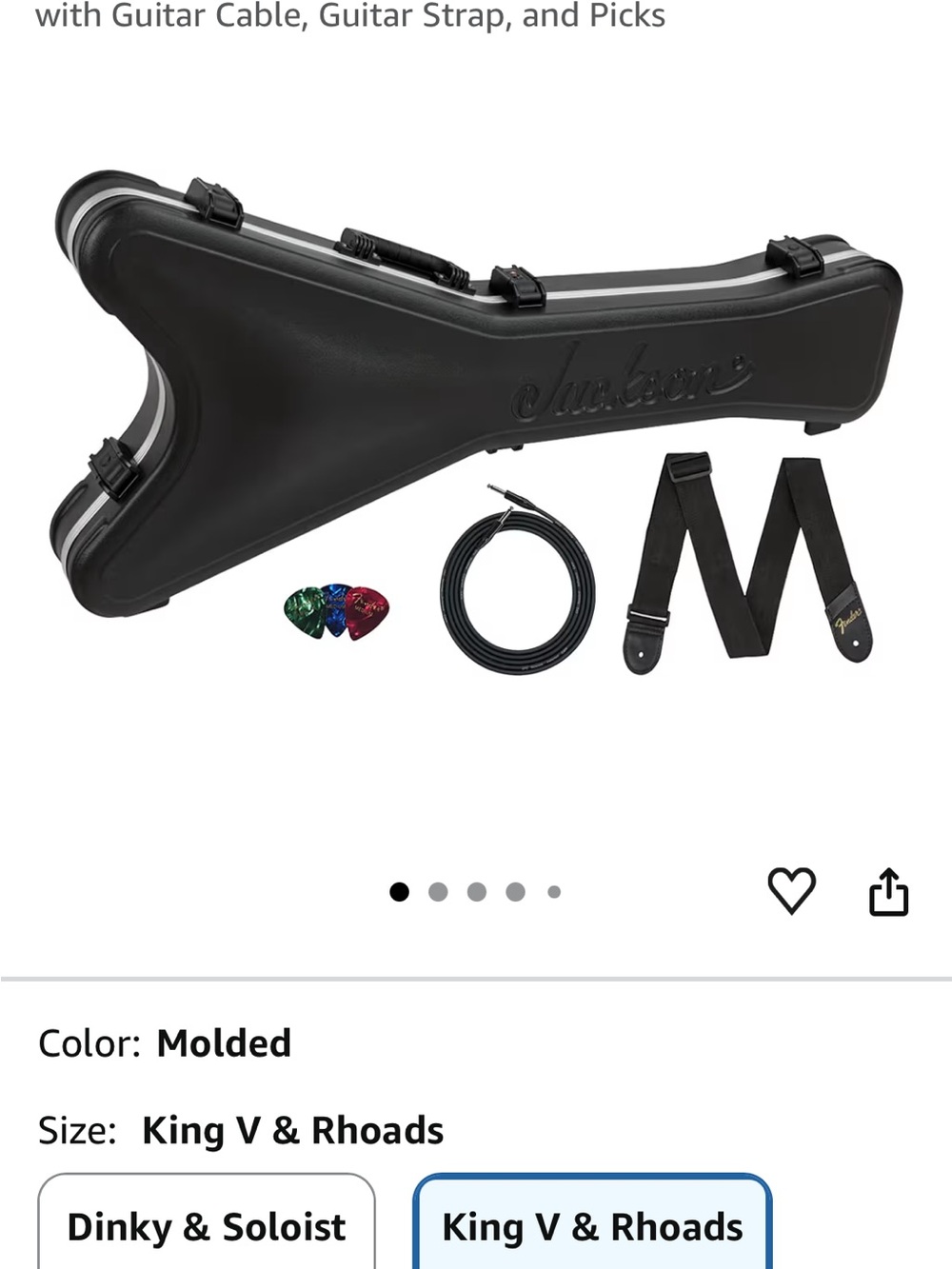 JACKSON Black Molded Guitar Case